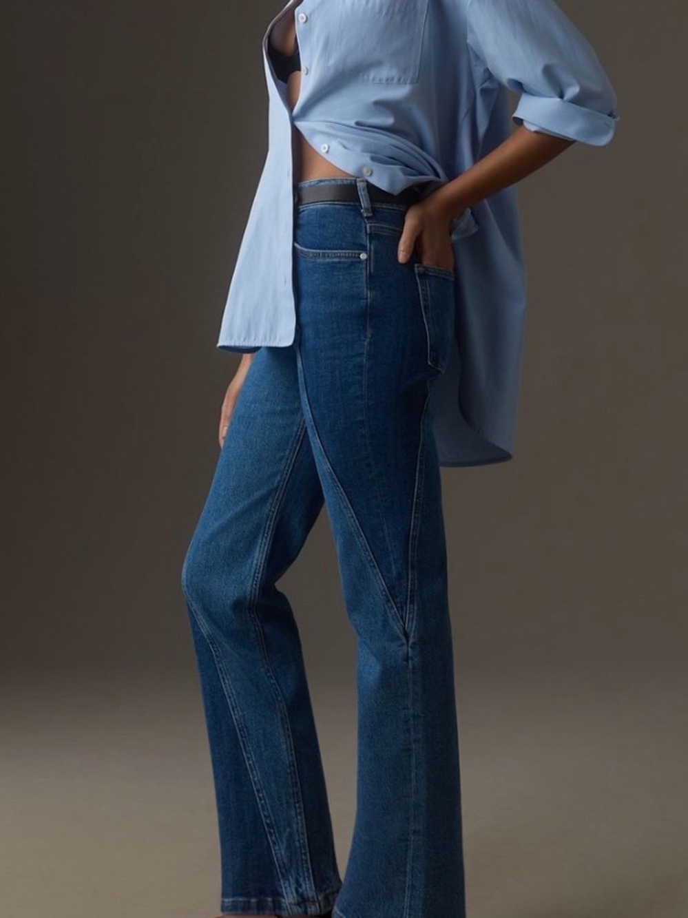NWT Anthropologie Pilcro Vintage High Rise Straight- Leg Jeans size 29 Tall